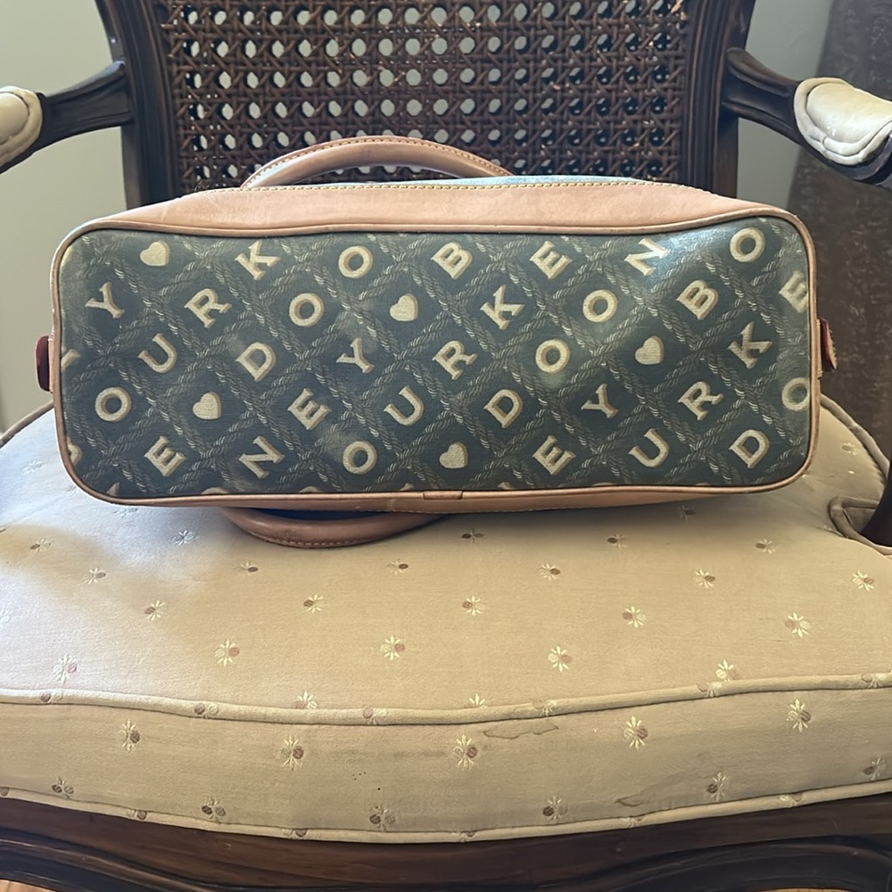 Dooney & Bourke Gray and Tan Satchel Bag - Picture 2 of 7